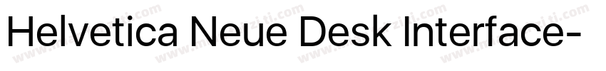 Helvetica Neue Desk Interface字体转换